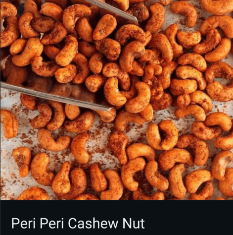 Fiery Gourmet Peri Peri Cashew Nuts 1 KG
